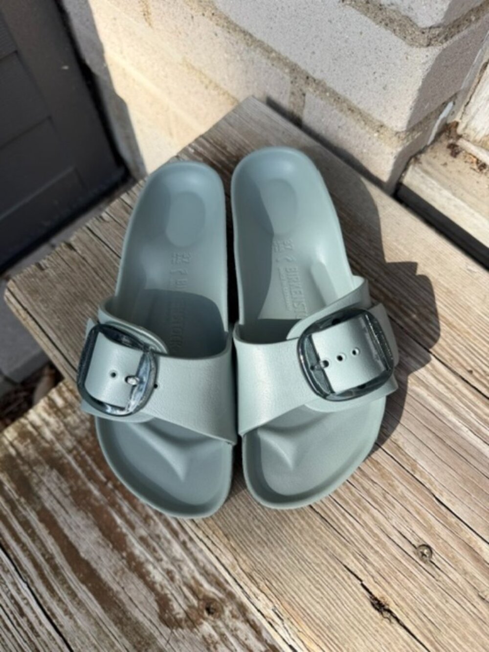 Birkenstock Madrid Big Buckle Sandal Sage EU 37 NEW EVA